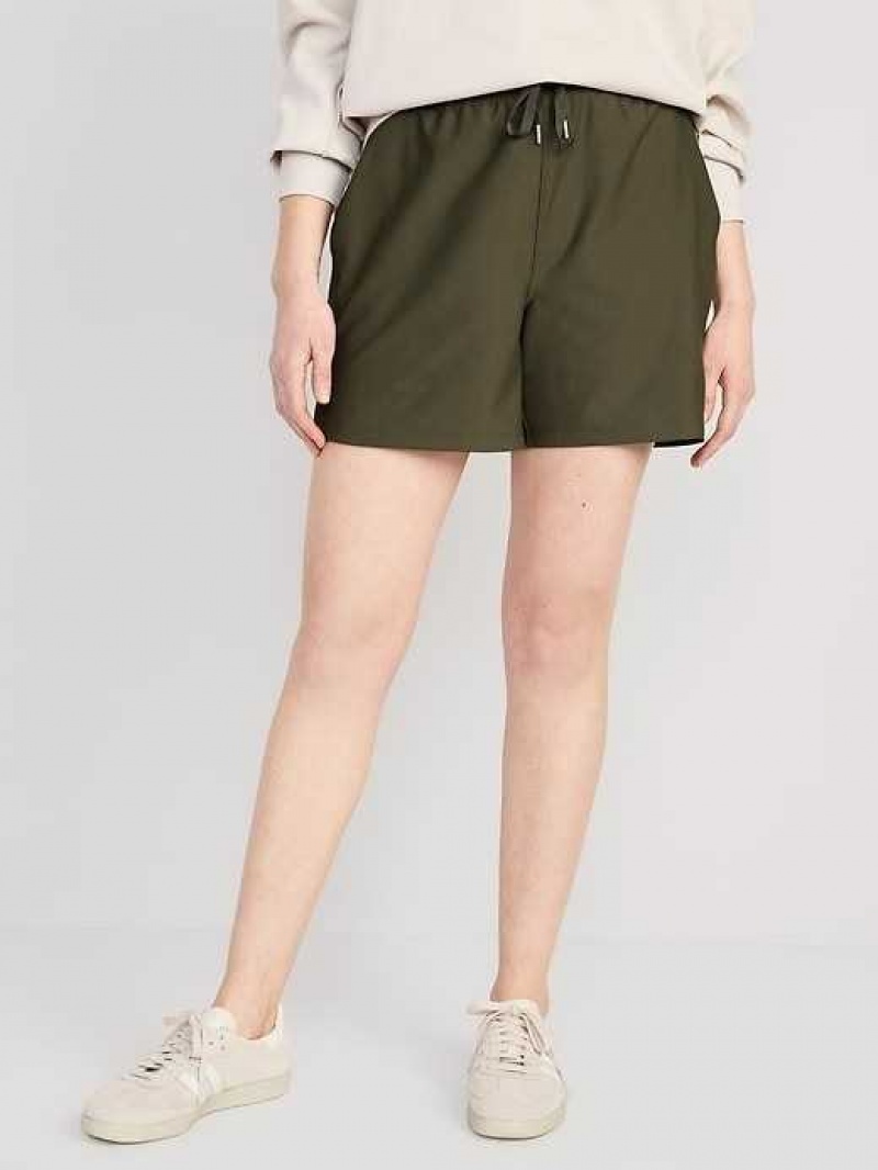 Old Navy High-Waisted PowerSoft Shorts Green | VUX507183