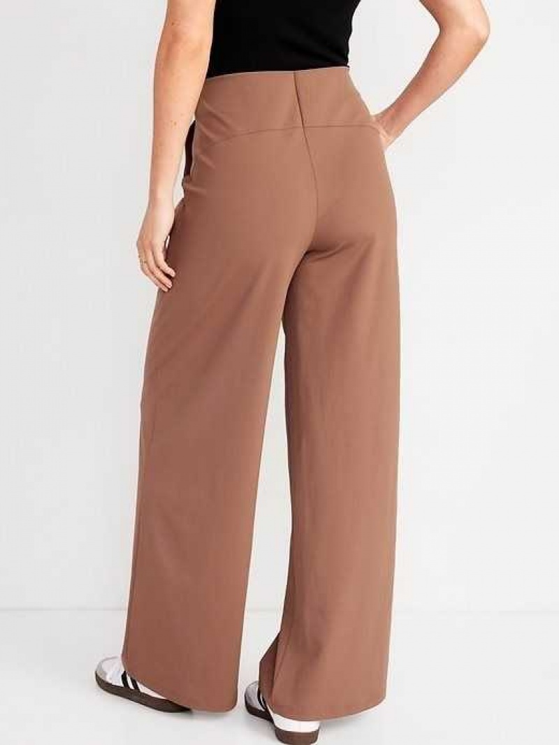 Old Navy High-Waisted PowerSoft Wide-Leg Pants Date Palm | SAO406591