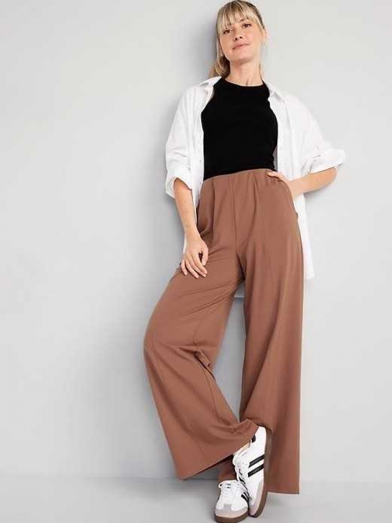 Old Navy High-Waisted PowerSoft Wide-Leg Pants Date Palm | SAO406591