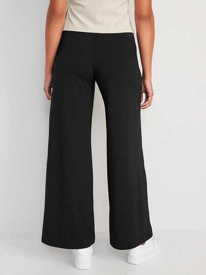 Old Navy High-Waisted PowerSoft Wide-Leg Pants Black | KAN412308