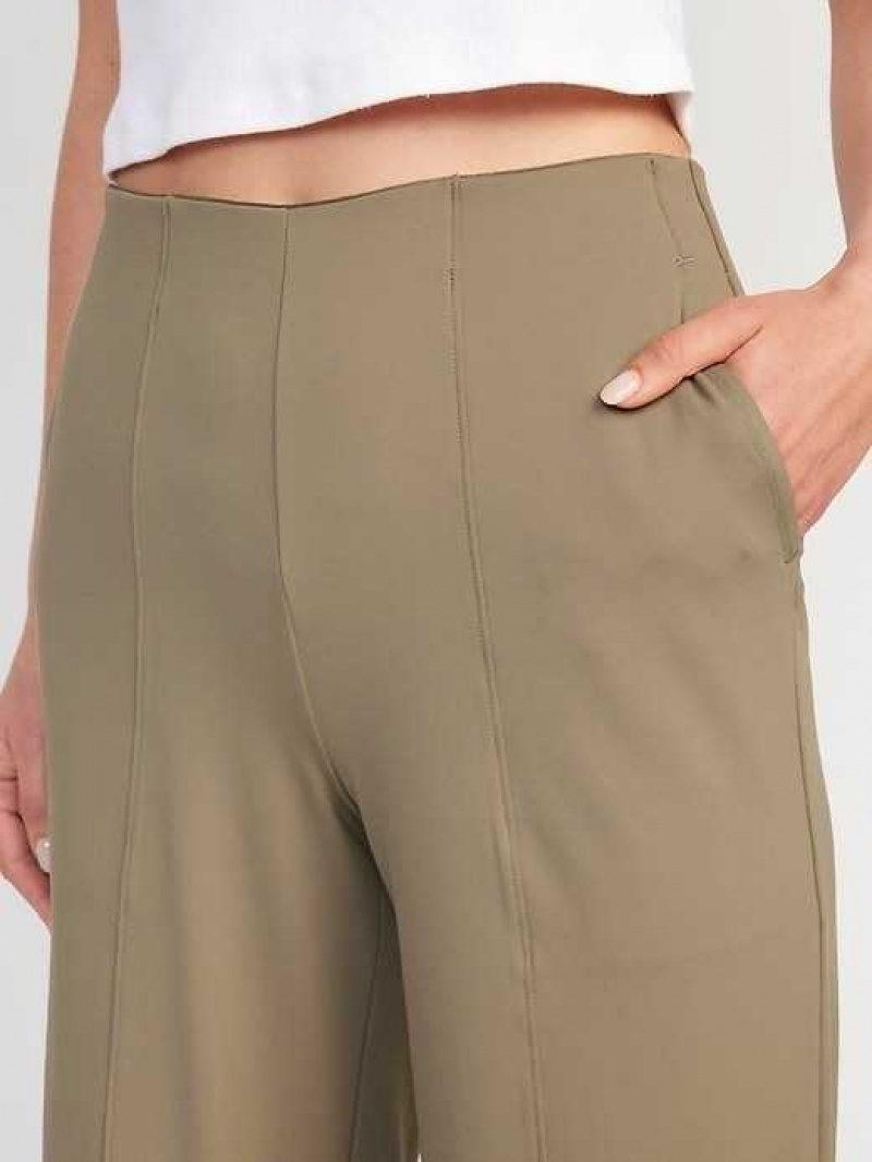 Old Navy High-Waisted PowerSoft Wide-Leg Pants Fir Tree | ERL926057