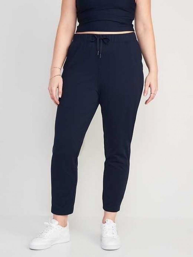 Old Navy High-Waisted Powersoft Coze Edition Slim Taper Pants Navy | KGX165790