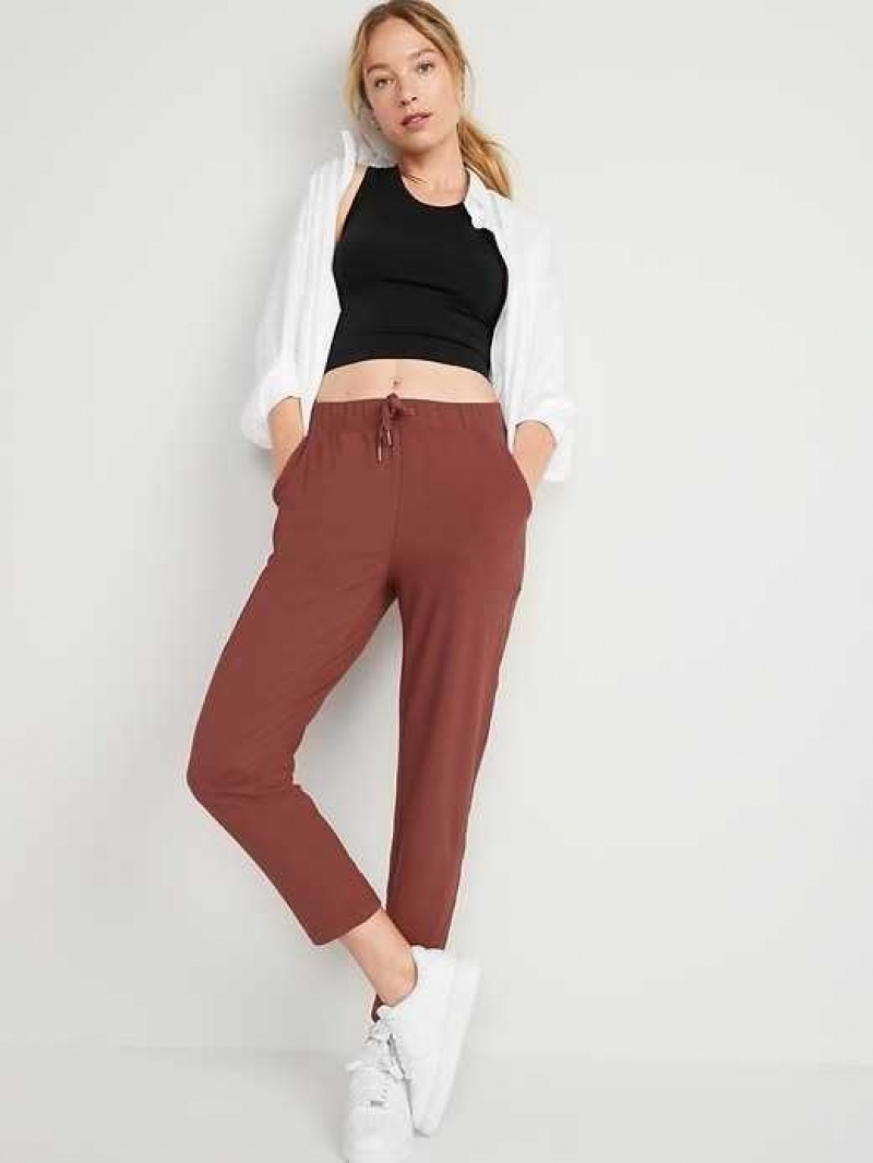 Old Navy High-Waisted Powersoft Coze Edition Slim Taper Pants Trident Maple | CKR825706