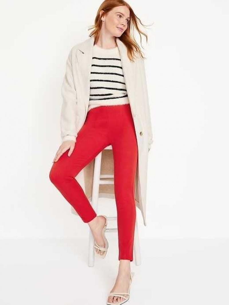 Old Navy High-Waisted Pull-On Pixie Skinny Ankle Pants Red | YRI983627