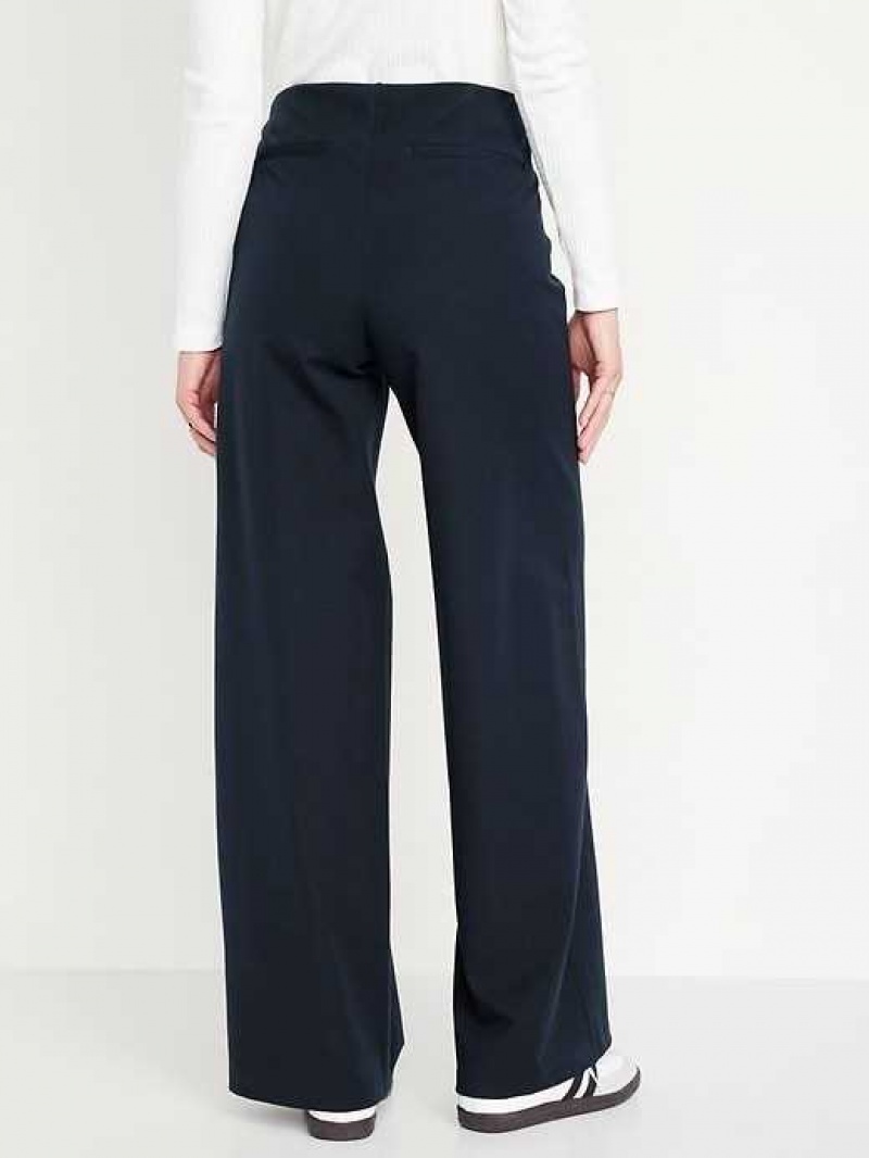 Old Navy High-Waisted Pull-On Pixie Wide-Leg Pants Navy | QJH521908