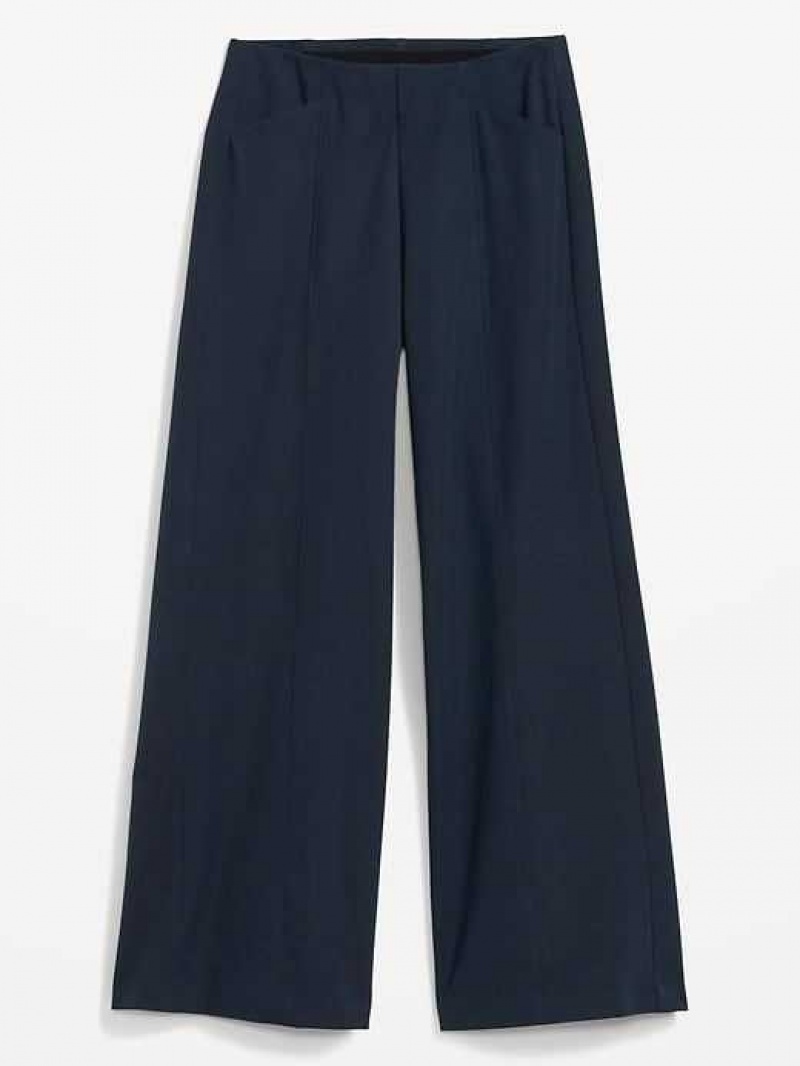 Old Navy High-Waisted Pull-On Pixie Wide-Leg Pants Navy | QJH521908