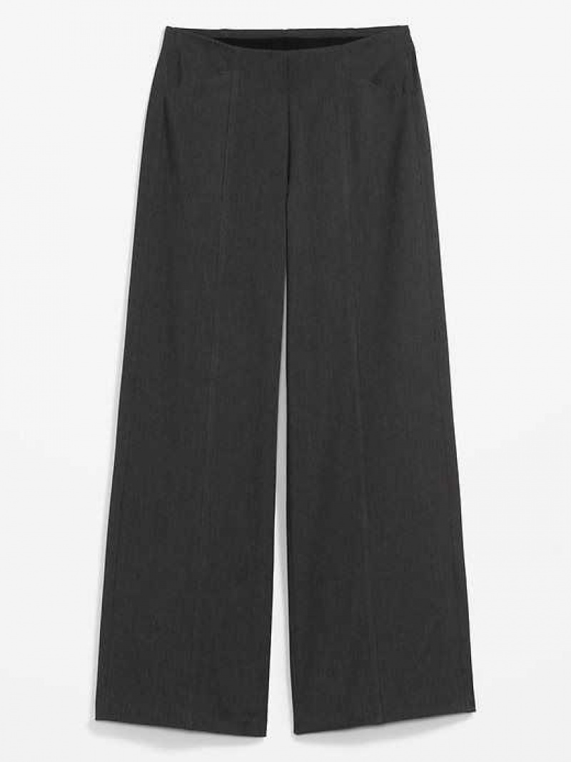 Old Navy High-Waisted Pull-On Pixie Wide-Leg Pants Dark Grey | MVP962718