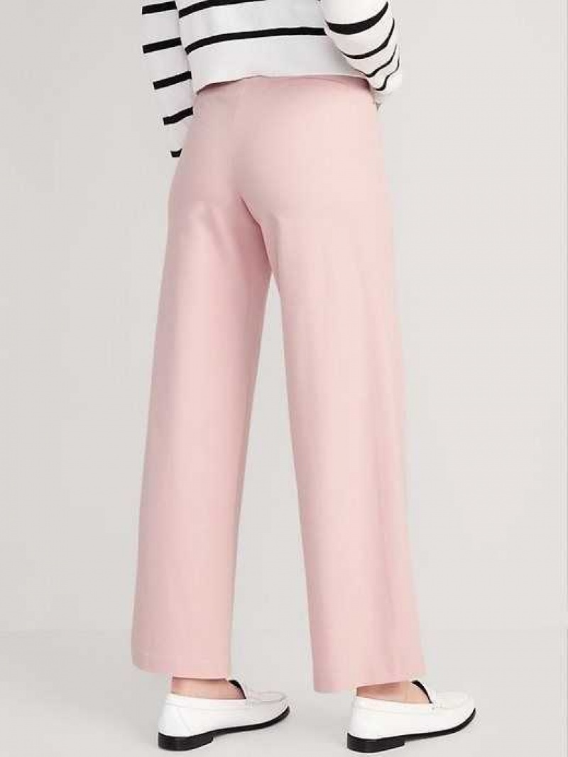 Old Navy High-Waisted Pull-On Pixie Wide-Leg Pants Pink | KVR087162