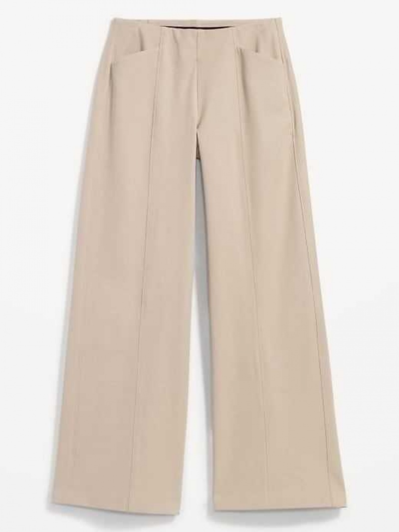 Old Navy High-Waisted Pull-On Pixie Wide-Leg Pants Beige | XDI369540