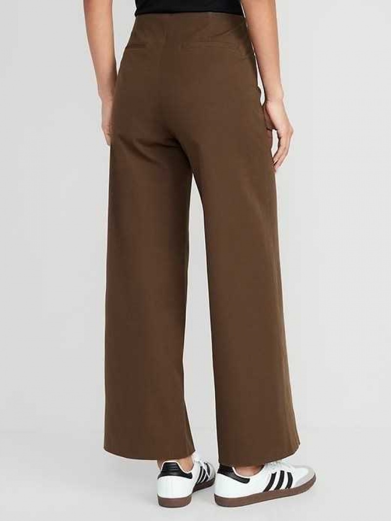 Old Navy High-Waisted Pull-On Pixie Wide-Leg Pants Espresso | ZYM246798