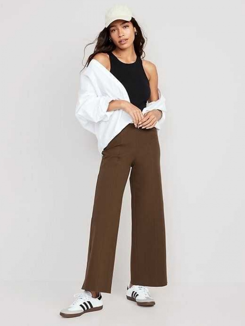 Old Navy High-Waisted Pull-On Pixie Wide-Leg Pants Espresso | ZYM246798