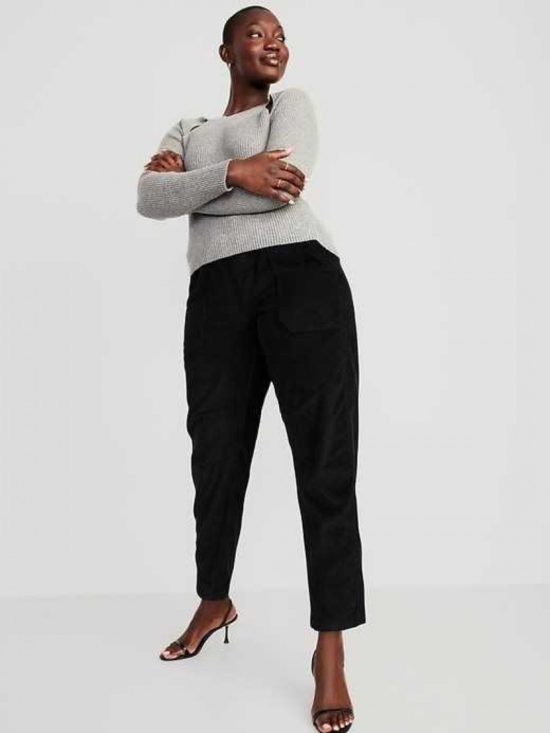 Old Navy High-Waisted Pulla Utility Pants Blackjack | QBP697340