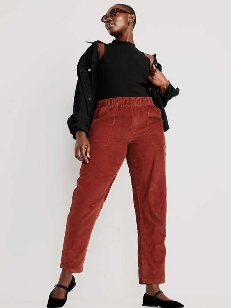 Old Navy High-Waisted Pulla Utility Pants Sienna Desert | FIB436578