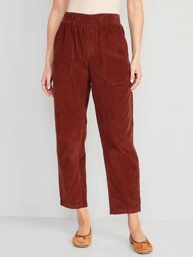 Old Navy High-Waisted Pulla Utility Pants Sienna Desert | FIB436578