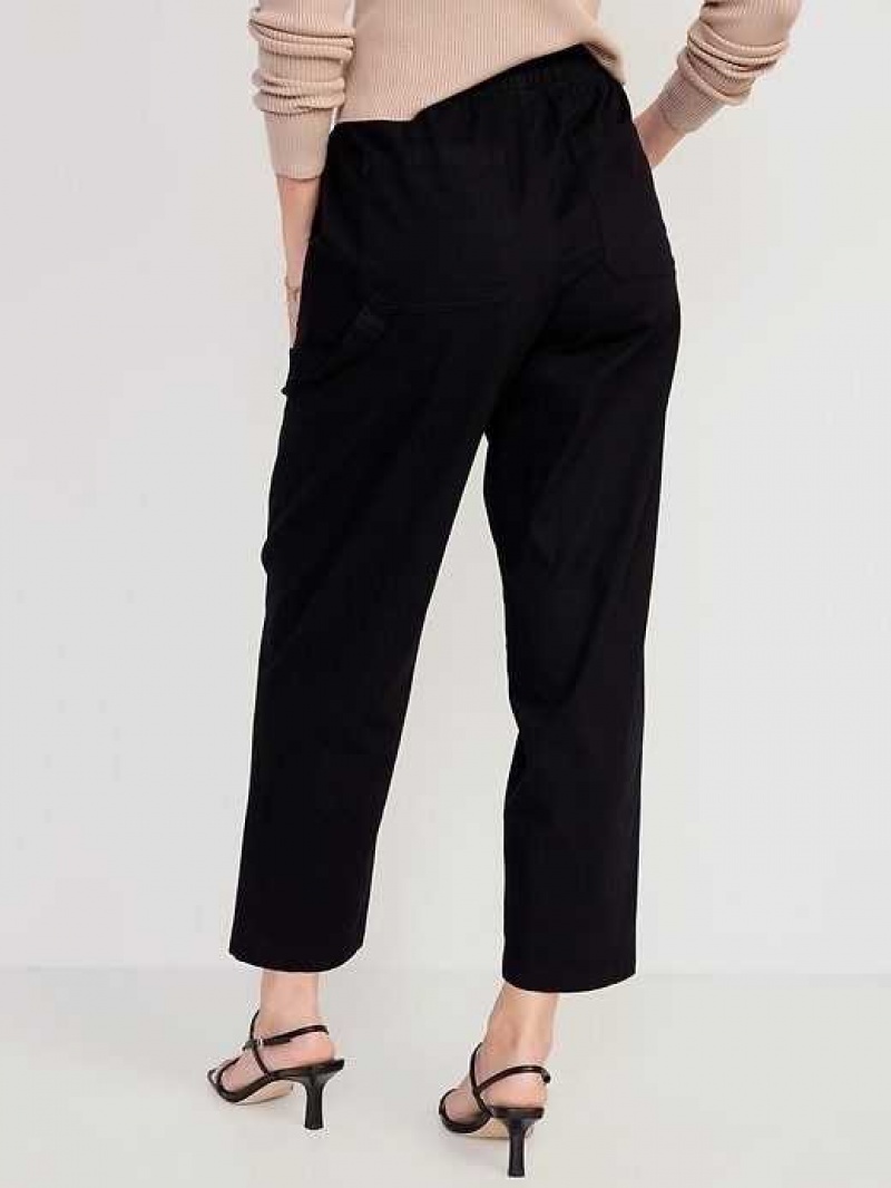 Old Navy High-Waisted Pulla Utility Pants Black | ECI038952