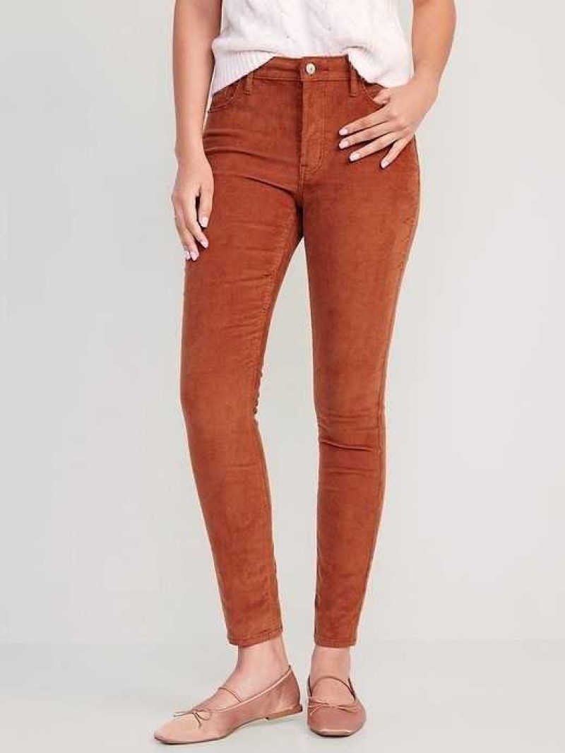 Old Navy High-Waisted Rockstar Super-Skinny Corduroy Pants Umbria | ZBK432850