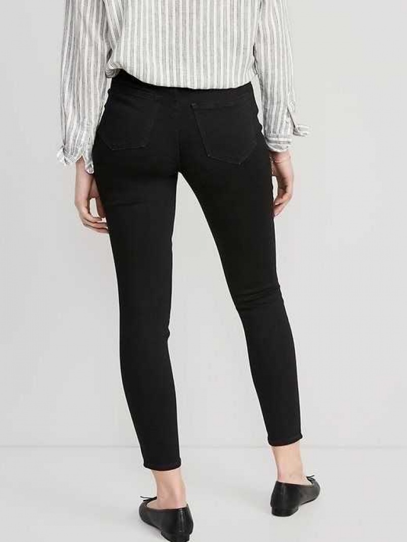 Old Navy High-Waisted Rockstar Super-Skinny Distressed Jeans Black | NGQ391580