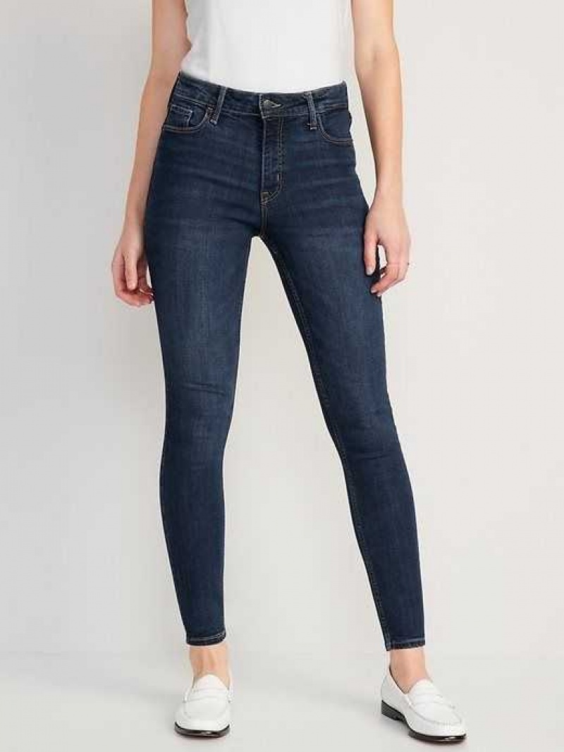 Old Navy High-Waisted Rockstar Super-Skinny Jeans Dark & Stormy Night | KBP527680