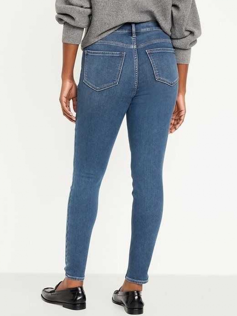 Old Navy High-Waisted Rockstar Super-Skinny Built-In Warm Jeans Wash | JOP721453