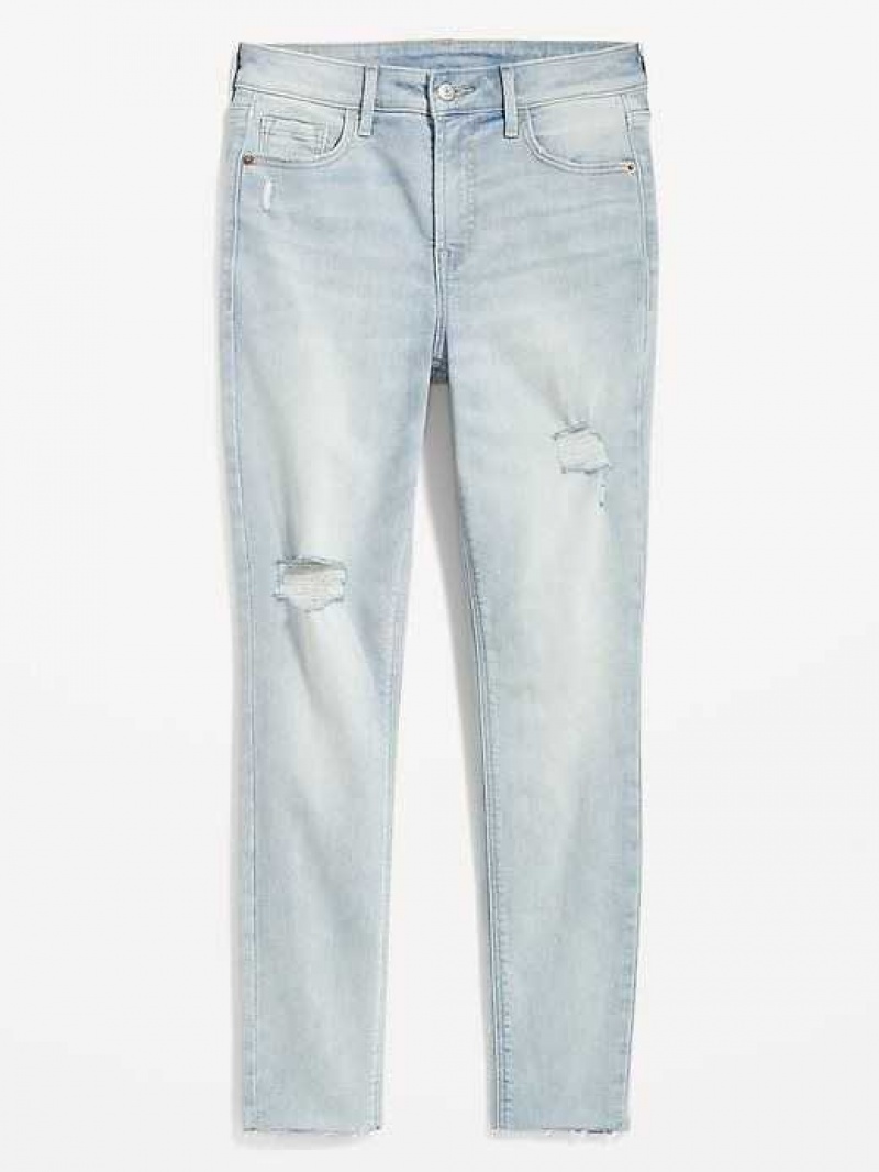 Old Navy High-Waisted Rockstar Super-Skinny Distressed Ankle Jeans Karen | WTJ681274