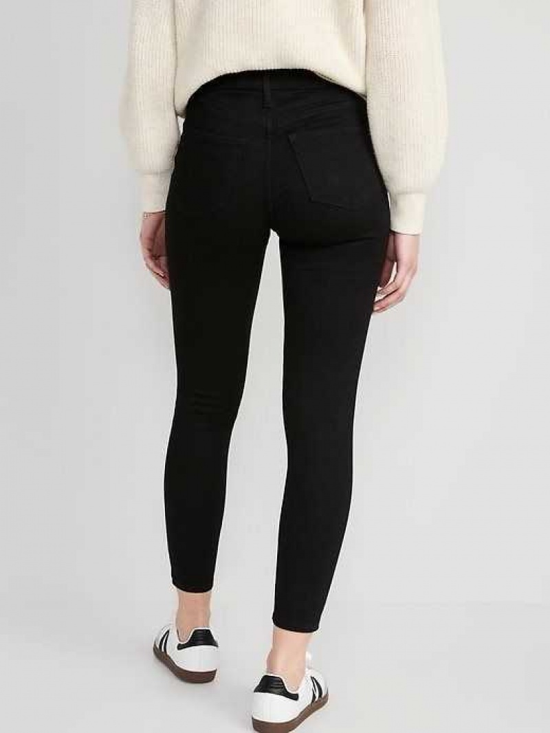 Old Navy High-Waisted Rockstar Super-Skinny Jeans Black | VQE867901