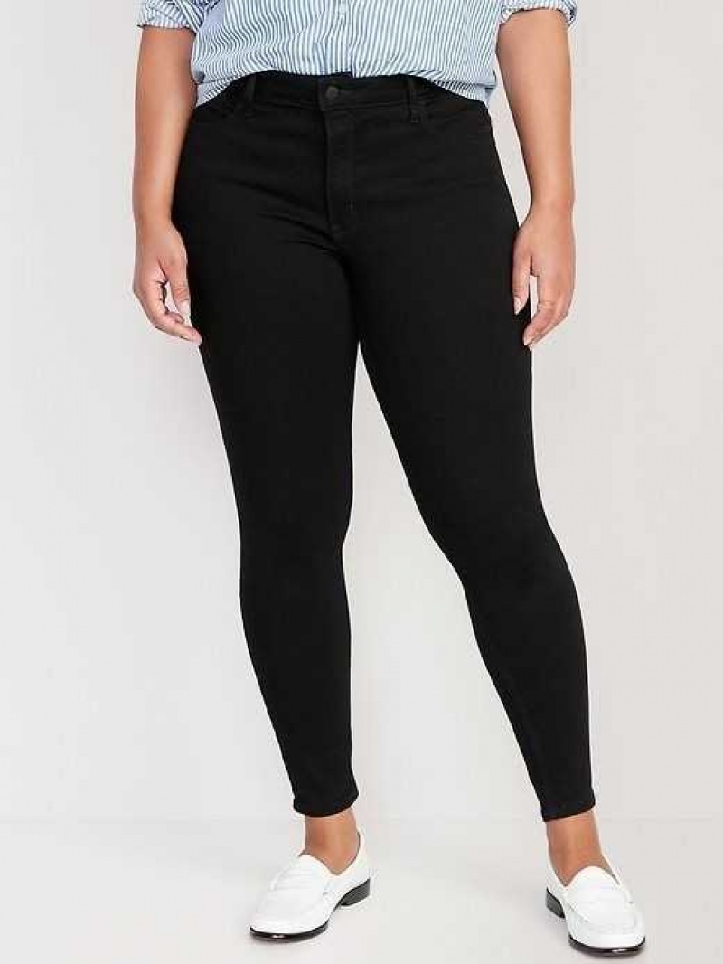 Old Navy High-Waisted Rockstar Super-Skinny Jeans Black | VQE867901