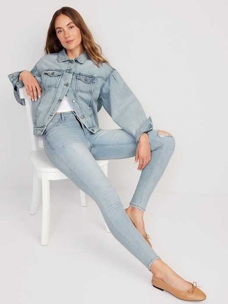 Old Navy High-Waisted Rockstar Super Skinny Ripped Jeans Tilda | ZIC362408