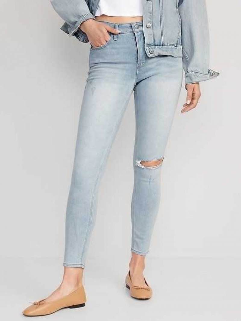 Old Navy High-Waisted Rockstar Super Skinny Ripped Jeans Tilda | ZIC362408