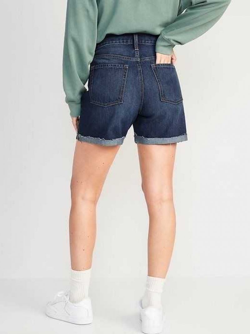 Old Navy High-Waisted Slouchy Straight Non-Stretch Cut-Off Jean Shorts Wash | MVX294138