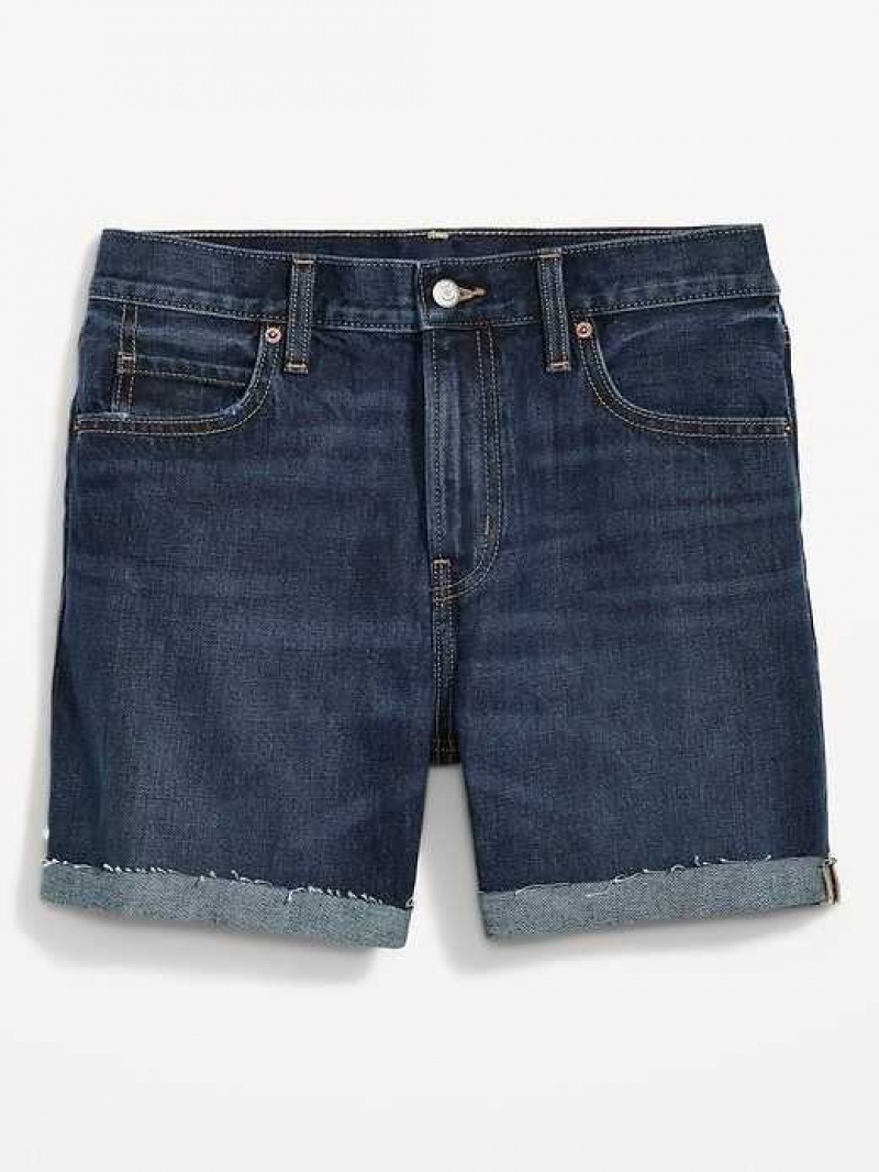 Old Navy High-Waisted Slouchy Straight Non-Stretch Cut-Off Jean Shorts Wash | MVX294138