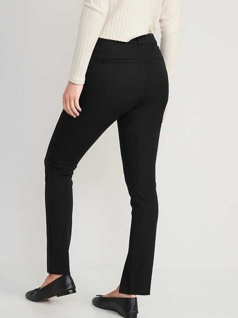 Old Navy High-Waisted Split-Front Pixie Skinny Pants Black | EGR293074