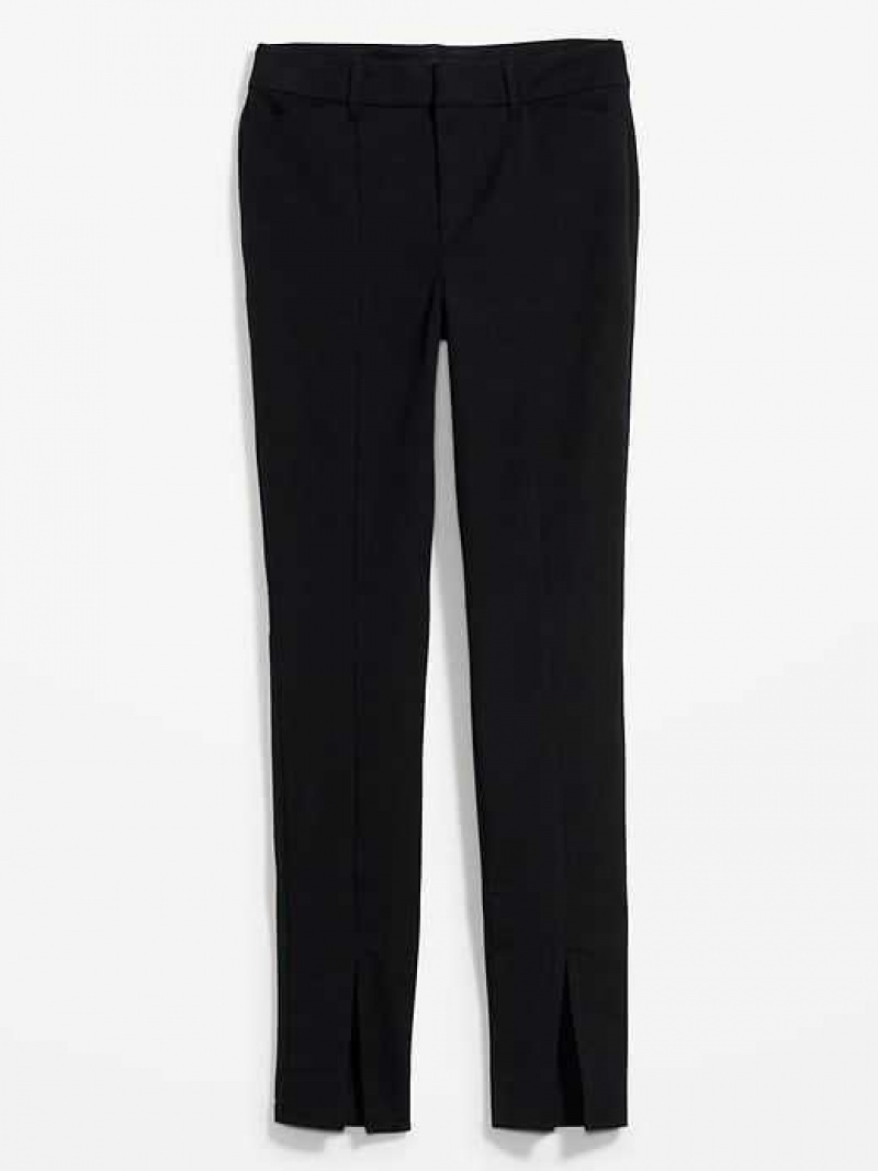 Old Navy High-Waisted Split-Front Pixie Skinny Pants Black | EGR293074