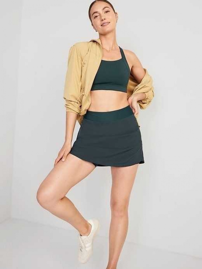 Old Navy High-Waisted StretchTech 2-in-1 Skort Deep Green | LVT469125