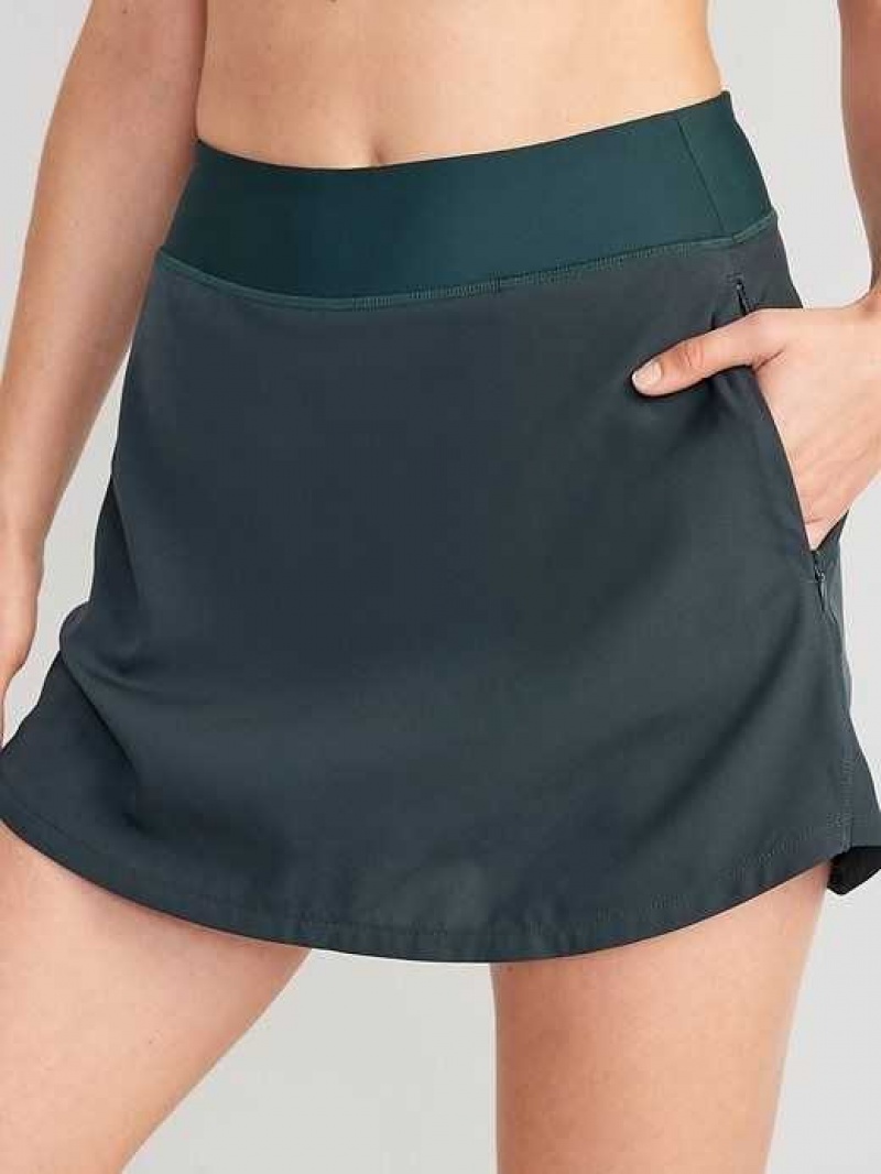 Old Navy High-Waisted StretchTech 2-in-1 Skort Deep Green | LVT469125