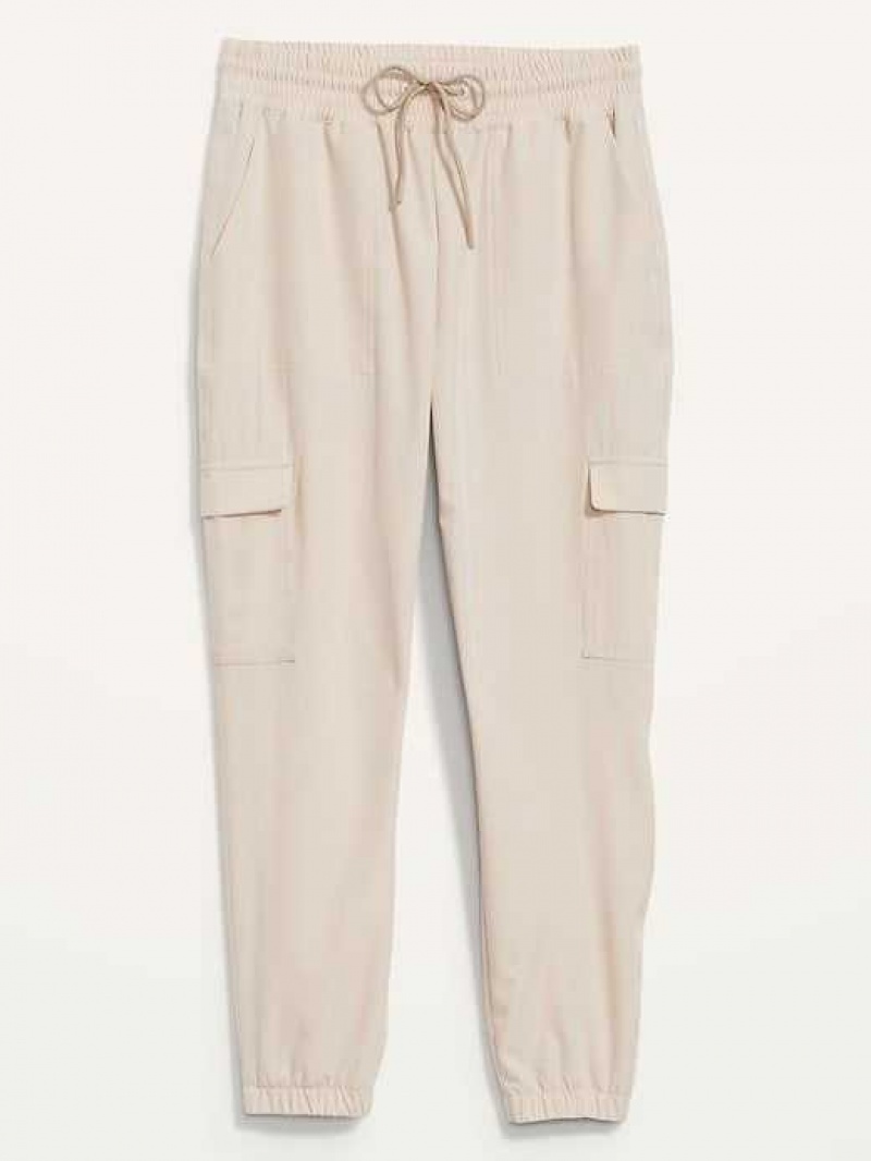 Old Navy High-Waisted StretchTech Cargo Jogger Pants Beige | DVB894510