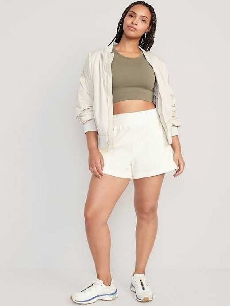 Old Navy High-Waisted StretchTech Pull-On Shorts Creme De La Creme | HDJ894165