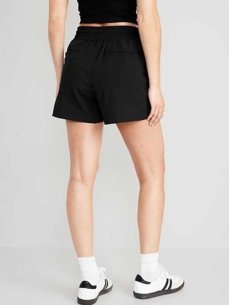 Old Navy High-Waisted StretchTech Shorts Black | HCV324690