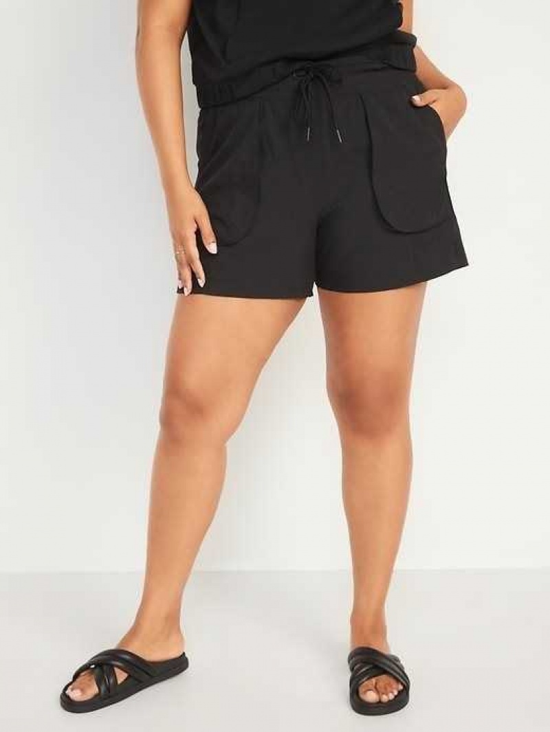 Old Navy High-Waisted StretchTech Shorts Black | HCV324690