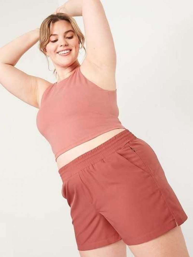 Old Navy High-Waisted StretchTech Shorts Brown | XZG386072