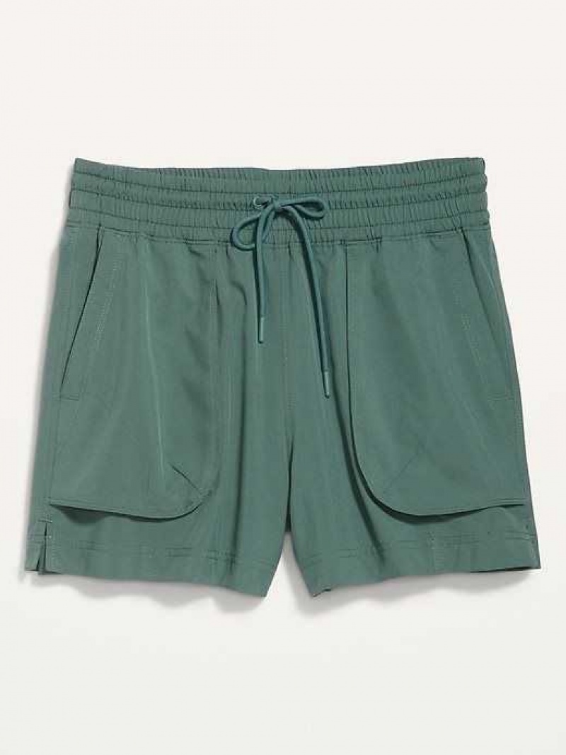 Old Navy High-Waisted StretchTech Shorts Green | AXN501723