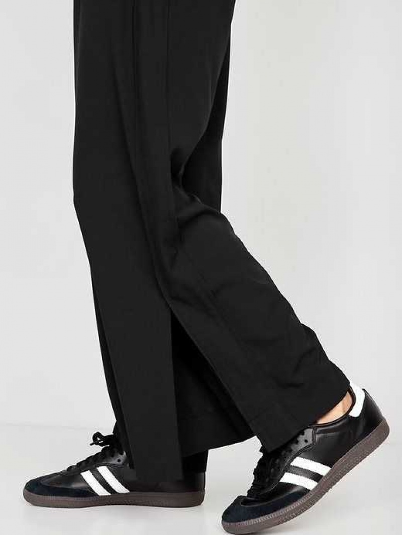 Old Navy High-Waisted StretchTech Split-Hem Wide-Leg Pants Black | XRJ584109