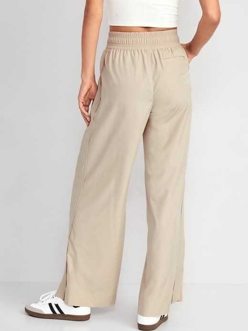 Old Navy High-Waisted StretchTech Split-Hem Wide-Leg Pants Grey | BGA495028