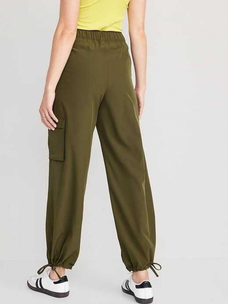 Old Navy High-Waisted StretchTech Wide-Leg Cargo Pants Conifer | JBE174825