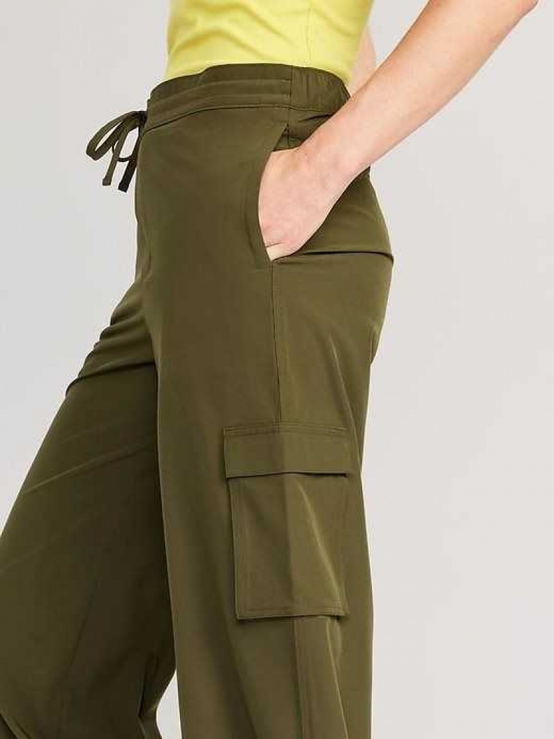 Old Navy High-Waisted StretchTech Wide-Leg Cargo Pants Conifer | JBE174825