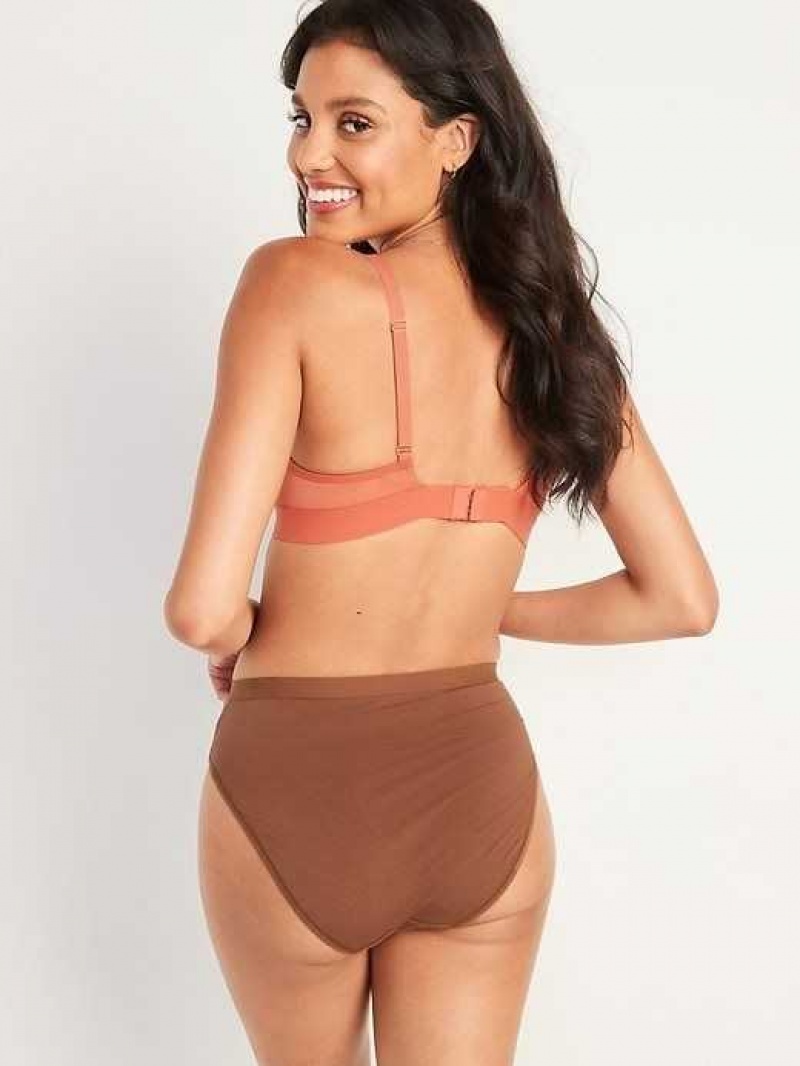 Old Navy High-Waisted Supima Cotton Bikini Underwear 5-Pack Maplewood | TLO602517