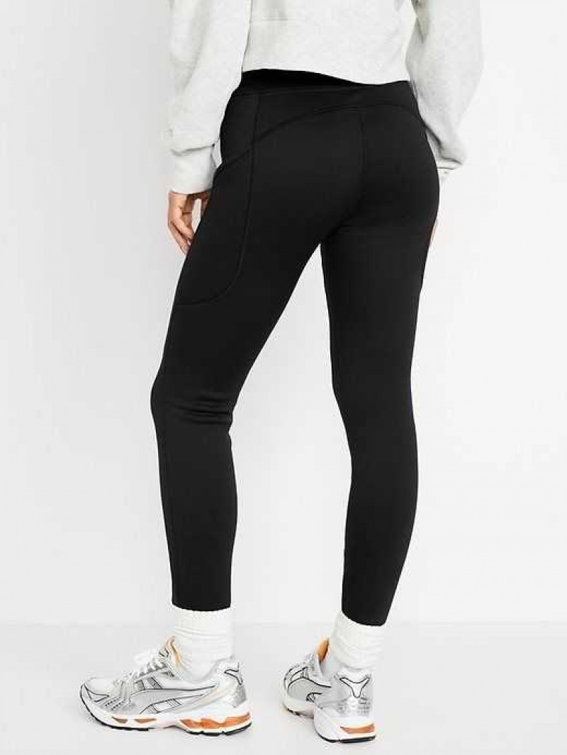 Old Navy High-Waisted UltraCoze Leggings Black | WDM458193