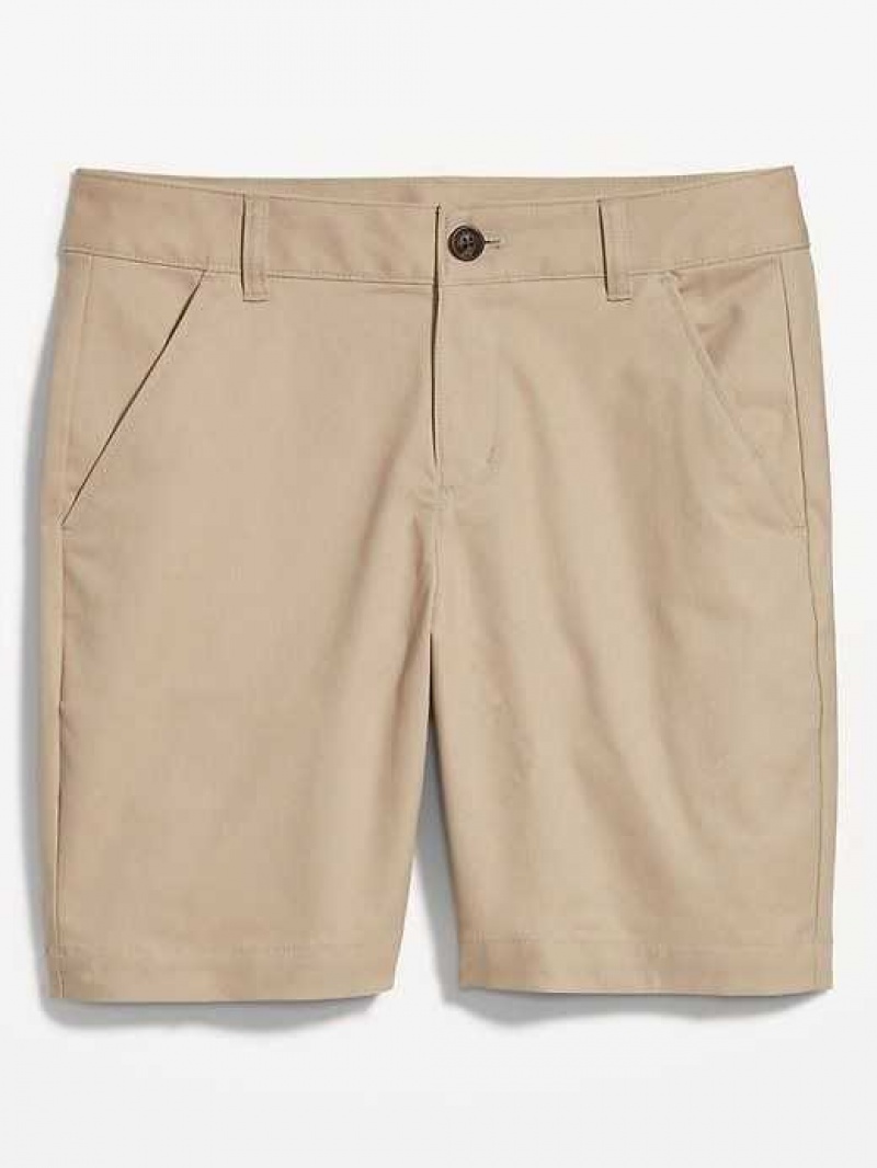 Old Navy High-Waisted Uniform Bermuda Shorts Rolled Oats | ZBC576238