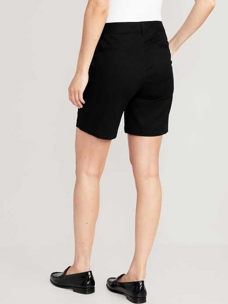 Old Navy High-Waisted Uniform Bermuda Shorts Black | HQS318549