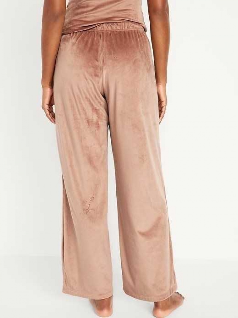 Old Navy High-Waisted Velour Pajama Pants Cocoa Fawn | SPY274819