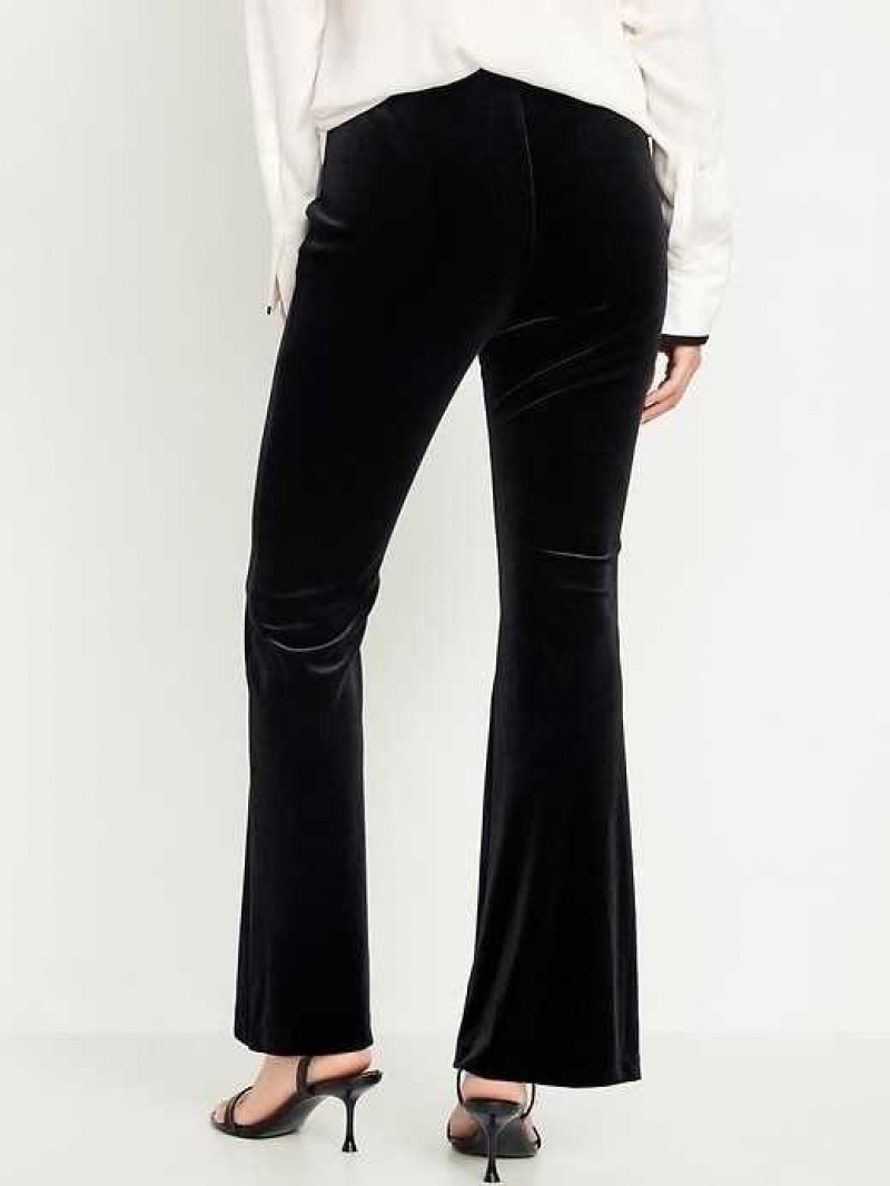 Old Navy High-Waisted Velvet Flare Pants Blackjack | QHC923671